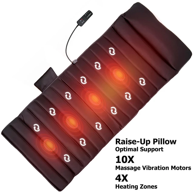 Alt view image 3 of 5 - Carepeutic Targeted Zone Deluxe Vibration Massage Mat with Heat