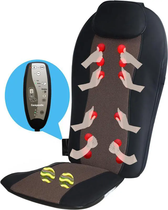Alt view image 2 of 5 - Carepeutic Relax Micro-Control Shiatsu Oscillation Massager With Vibration and Heat Therapy - Full Back