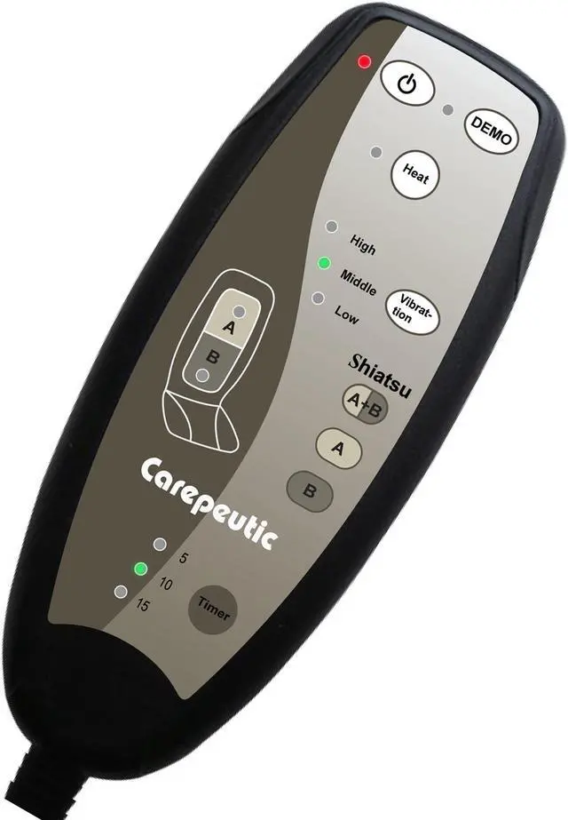 Alt view image 6 of 6 - Carepeutic KH261A Deluxe Shiatsu and Swing Back Massager with Heated Therapy and Vibration Massage Cushion