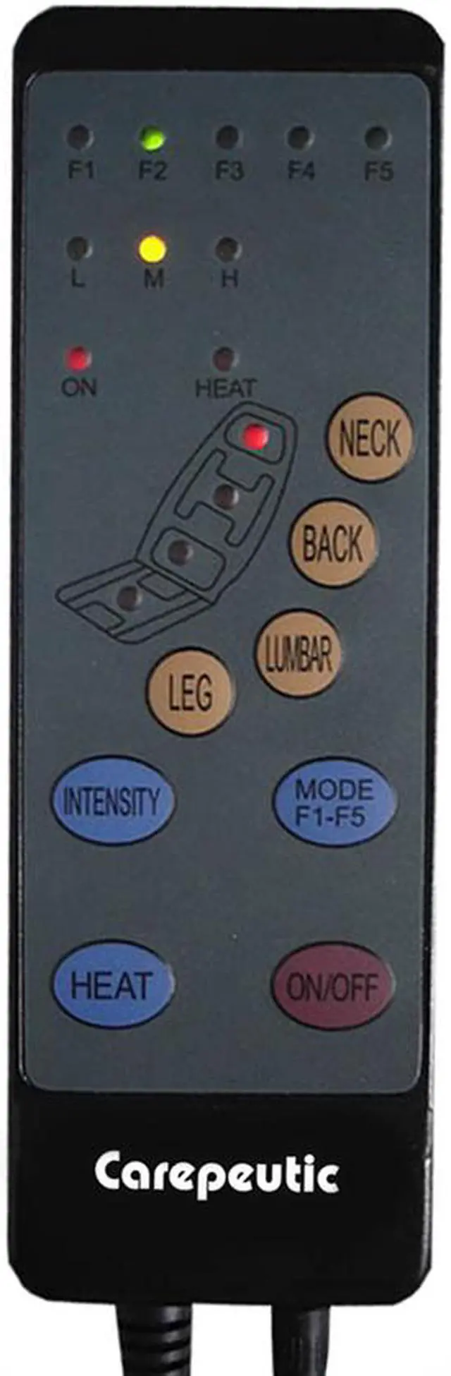 Alt view image 2 of 9 - Carepeutic Targeted Zone Deluxe Vibration Massage Mat with Heat Therapy