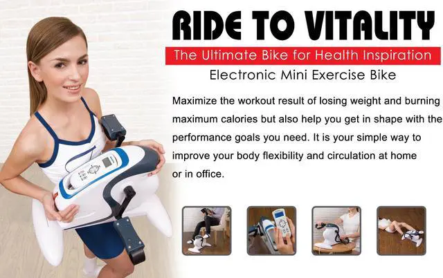 Alt view image 3 of 4 - BetaFlex Motorized Mini Cycle Exercise Bike with Auto or Manual Program and HD LCD Monitor