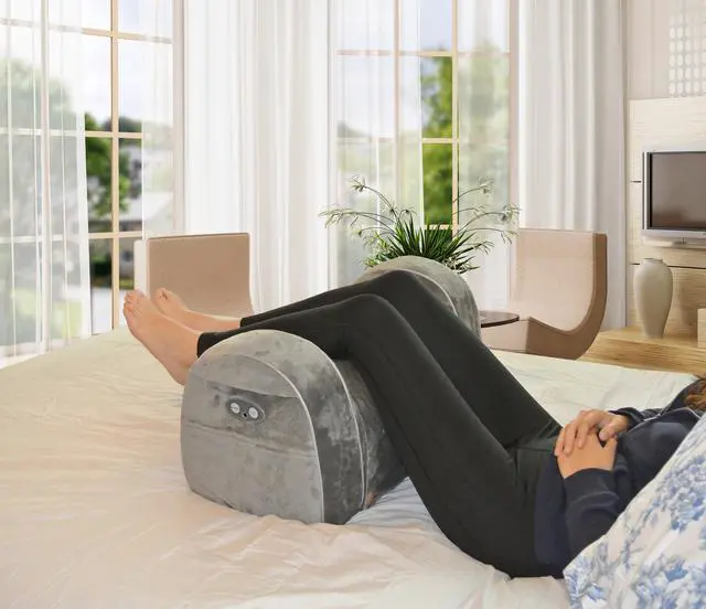 Alt view image 2 of 7 - Carepeutic Leg Rest Wedge with Heated Comfort Massage