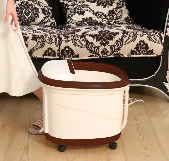 Alt view image 5 of 7 - Carepeutic Touch Screen Oxy-Energized Water-Jet Foot and Leg Spa Massager (Brown)