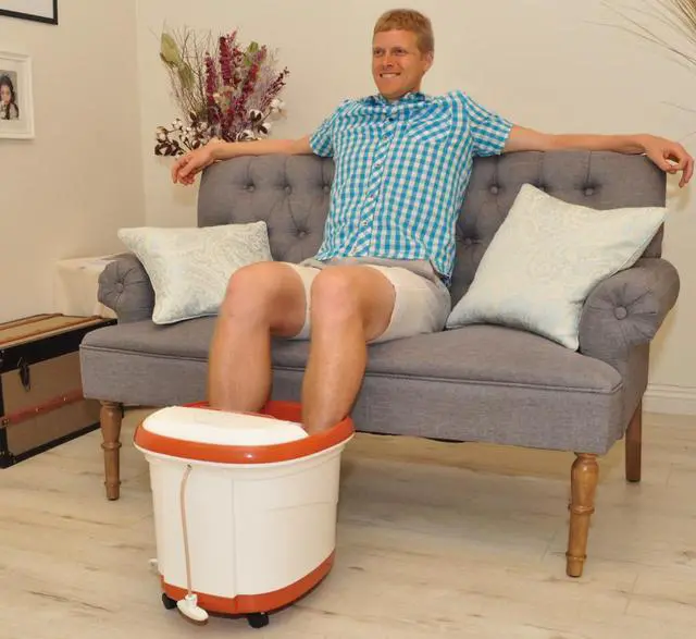 Alt view image 4 of 7 - Carepeutic Touch Screen Oxy-Energized Water-Jet Foot and Leg Spa Massager (Brown)