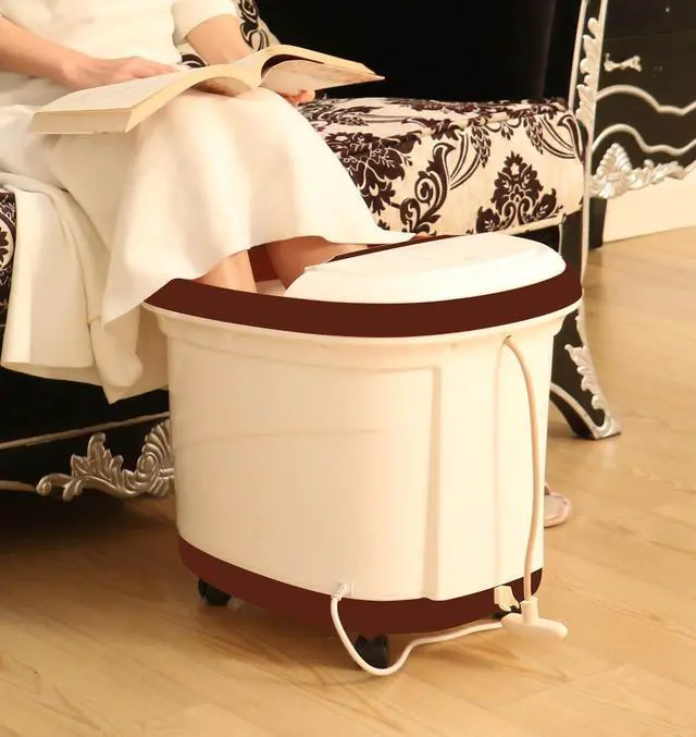 Alt view image 5 of 6 - Carepeutic Motorized Water-Jet Foot and Leg Spa Bath Massager, Brown/off-white