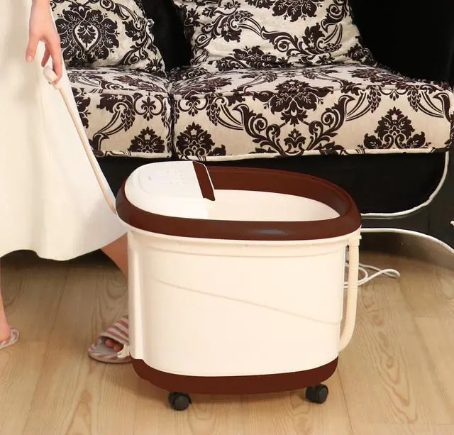 Alt view image 6 of 6 - Carepeutic Motorized Water-Jet Foot and Leg Spa Bath Massager, Brown/off-white