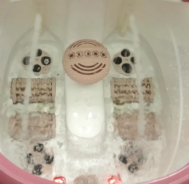Alt view image 5 of 7 - Carepeutic Motorized Water-Jet Foot and Leg Spa Bath Massager, Purple/White
