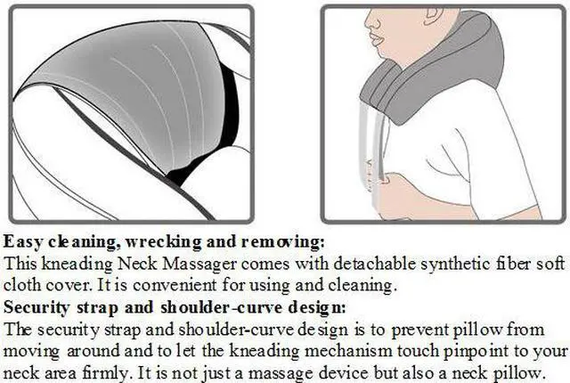 Alt view image 4 of 5 - Carepeutic KH251A Swedish Kneading Neck Massager with Selective Directions, Adjustable Speeds and Handy Controller