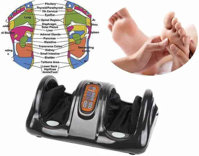 Alt view image 6 of 6 - Carepeutic KH385LBA Deluxe Hand-Touch Shiatsu Foot Massager with Kneading Rolling Massage for Tension and Fatigue Relief