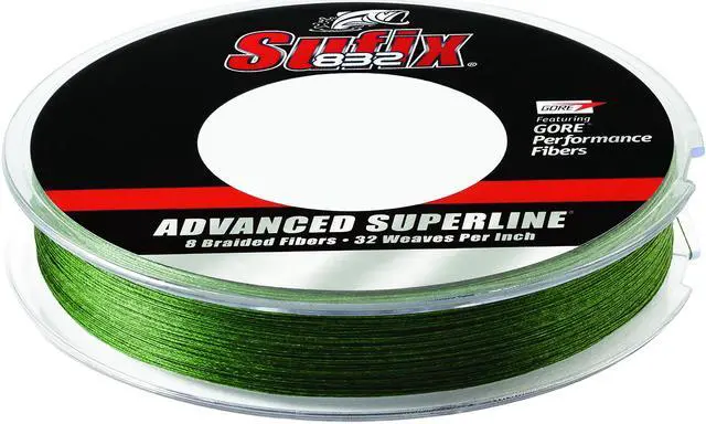 Alt view image 2 of 4 - Sufix 300 Yard 832 Advanced Superline Braid Fishing Line - 10 lb. - Low-Vis Green