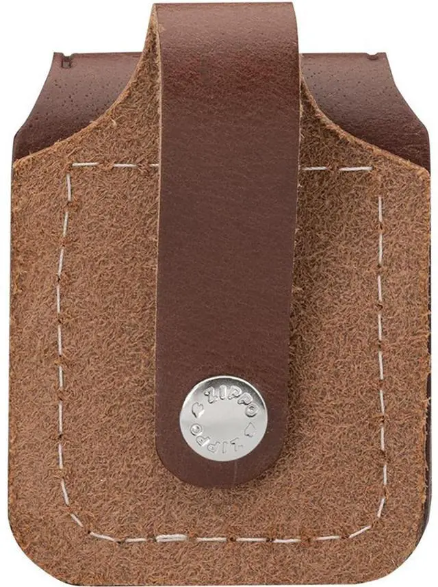 Alt view image 11 of 14 - Zippo ZO17040 Lighter Lighter Pouch Brown Leather Attaches To Belt W/ Loop These