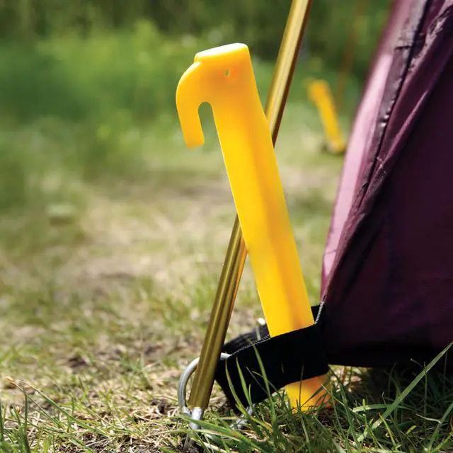 Alt view image 4 of 8 - Coghlan's Rugged ABS Plastic 9" Tent Pegs (6 Pack), Survival Camping Stakes