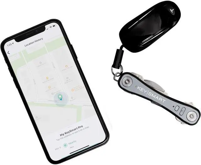 Alt view image 4 of 20 - Keysmart Pro Smart Key Organizer with Tile Location Tracking - Black