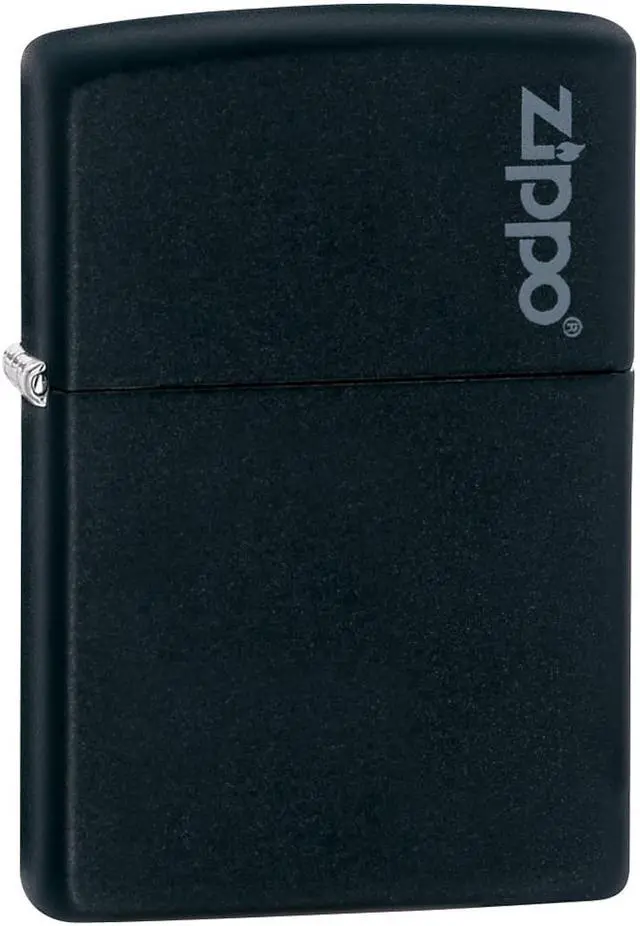 Alt view image 16 of 20 - Zippo Matte Black with Logo Lighter
