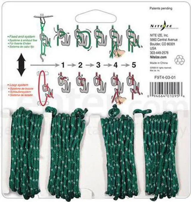Alt view image 4 of 20 - NITE IZE F9SP-01-4R3 Bungee Cord,Carabiner,4-8/25 In.L
