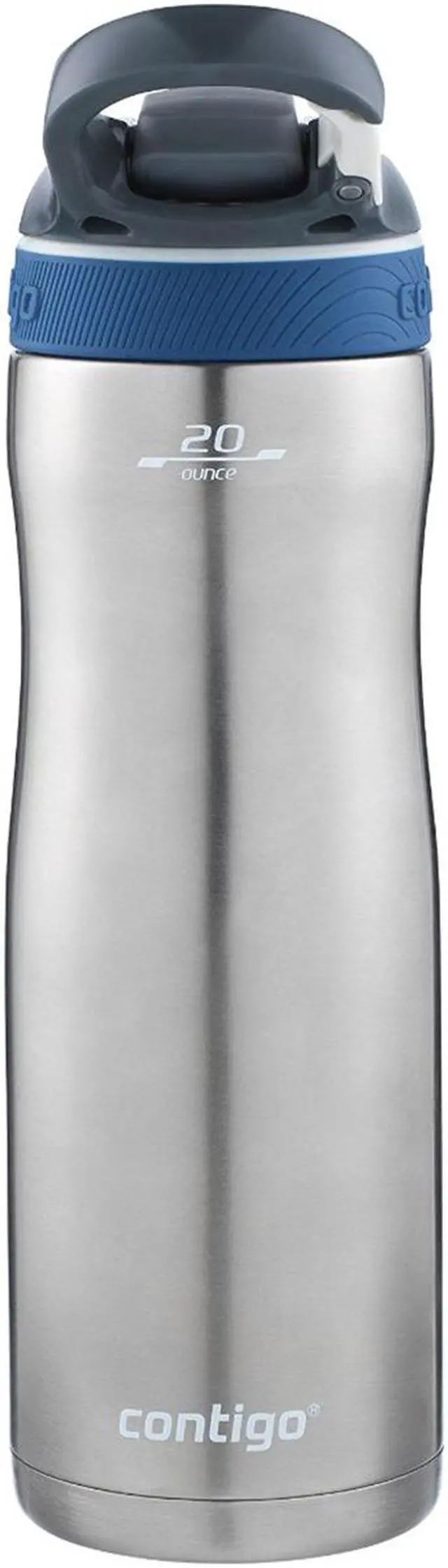 Alt view image 3 of 12 - Contigo 20 oz. Ashland Chill Autospout Stainless Steel Water Bottle - Monaco
