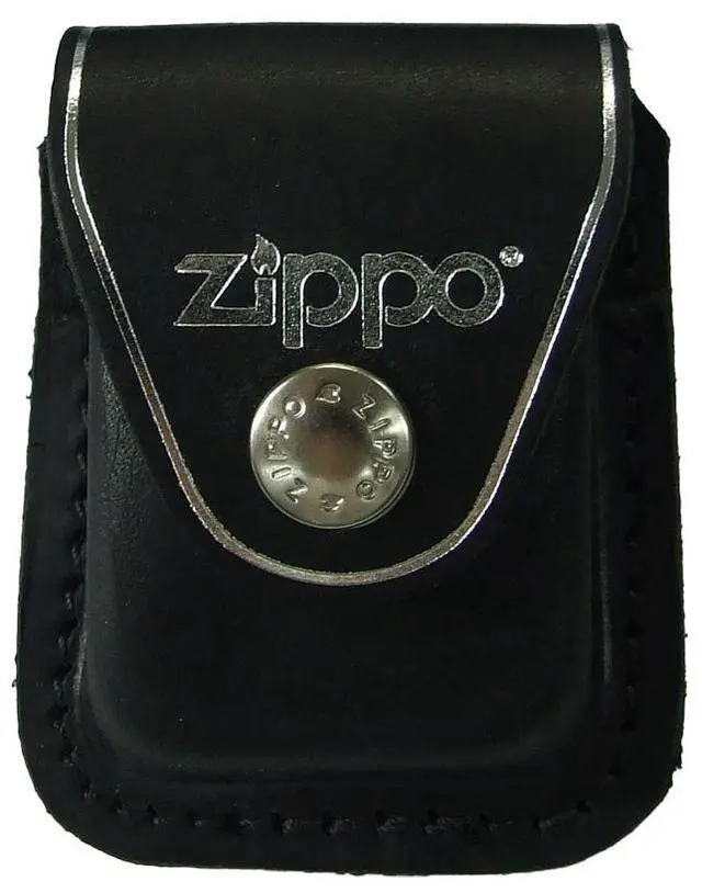 Alt view image 14 of 20 - Zippo ZO17060 Lighter Lighter Pouch Black Leather Attaches To Belt W/ Clip Thes