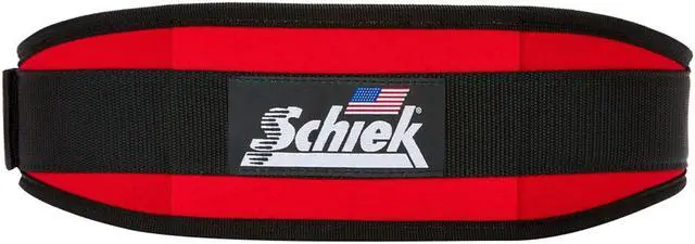 Alt view image 4 of 5 - Schiek 2004-RED-S Schiek Original 4 .75 inch Nylon Support Belt Red - S