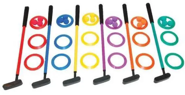 Alt view image 2 of 14 - Champion Sports MGSET Mini Golf Set - 12 Balls/6 Putters/18 Rings/3 Target Holes