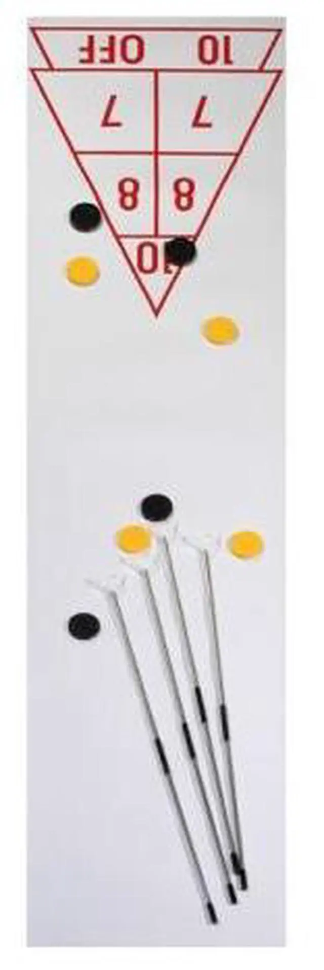 Main image of Champion Sports SBA20 Economy Shuffleboard Set - 15-ft Court - Four 51" Cues - Eight Discs