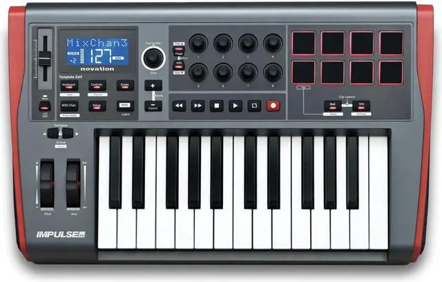 Alt view image 2 of 20 - Novation Impulse 25 USB/MIDI 25-Key Keyboard Controller