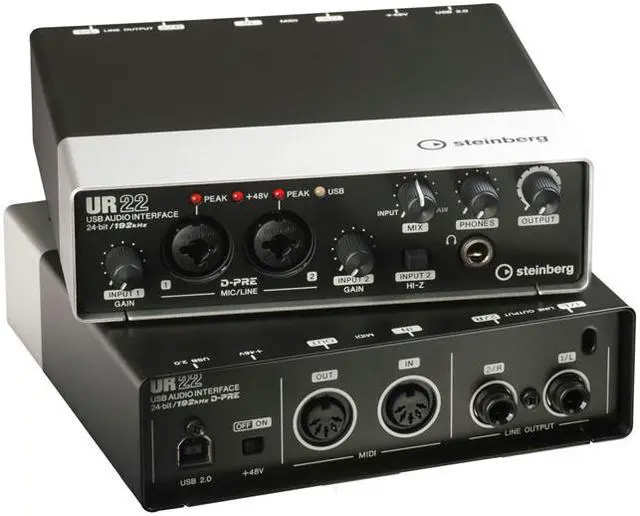 Alt view image 5 of 10 - Steinberg UR22 2x2 USB 2.0 Audio Recording Interface with Cubase AI Software