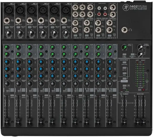 Alt view image 4 of 20 - Mackie 1402VLZ4 14-Channel Compact Mixer