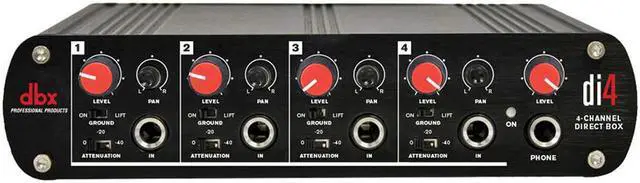 Main image of dbx DI4 Active 4 Channel Direct Box with Line Mixer