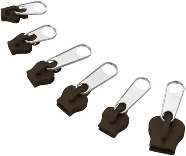 Main image of Zipper Fixers (Brown) - 6-Piece Set for Instant Repair