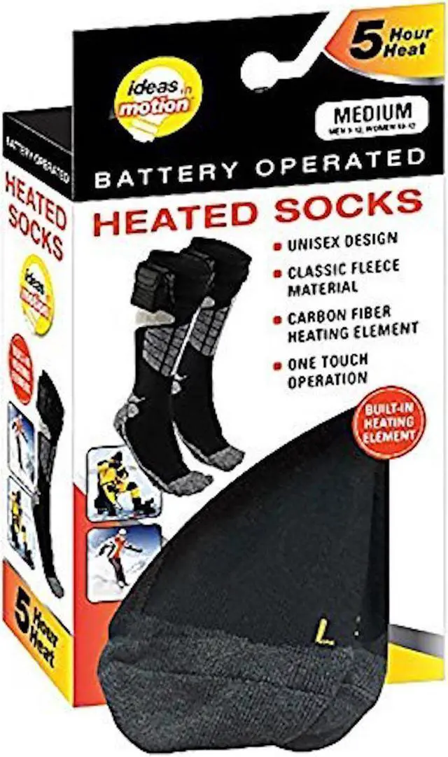 Alt view image 2 of 8 - Ideas In Motion Battery Operated Heated Socks - Medium (M 9-12, W 10-13)