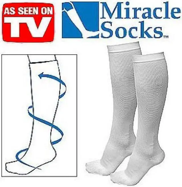 Alt view image 4 of 7 - Miracle Anti-Fatigue Compression Socks - White, Small/Medium