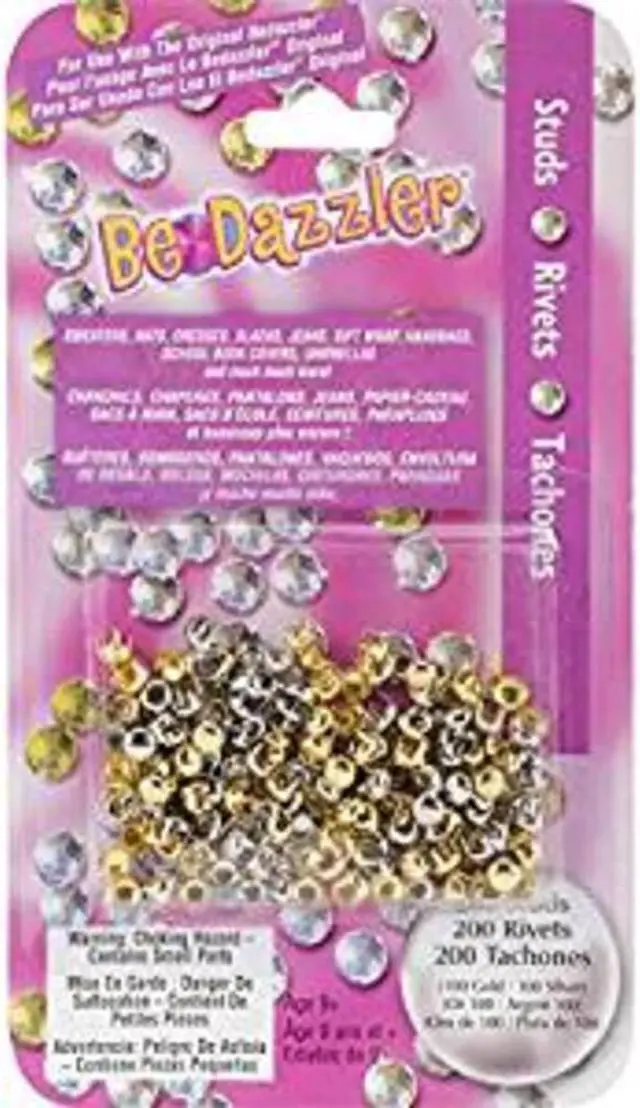 Alt view image 7 of 7 - Bedazzler Stud Refill Pack  200 Gold & Silver Pieces