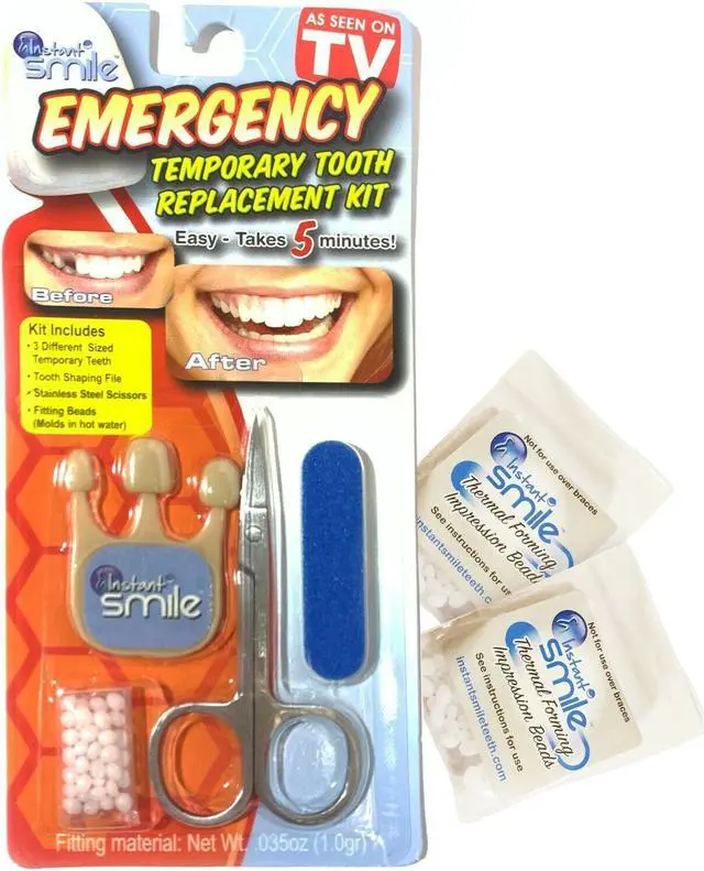 Alt view image 2 of 4 - Instant Smile Emergency Temporary Tooth Replacement Kit -Dark