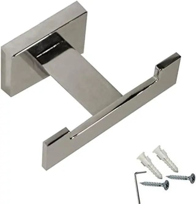 Alt view image 6 of 6 - Wall Mounted Bathroom Robe Hook - Chrome Color -  (HD-82495)