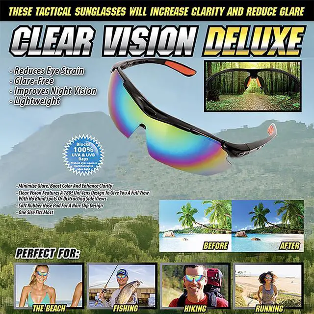 Alt view image 3 of 6 - Clear Vision Deluxe Tactical Sunglasses