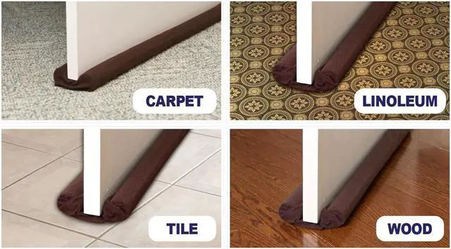 Alt view image 6 of 6 - Twin Draft Guard for Doors & Windows - Brown- Set of 2