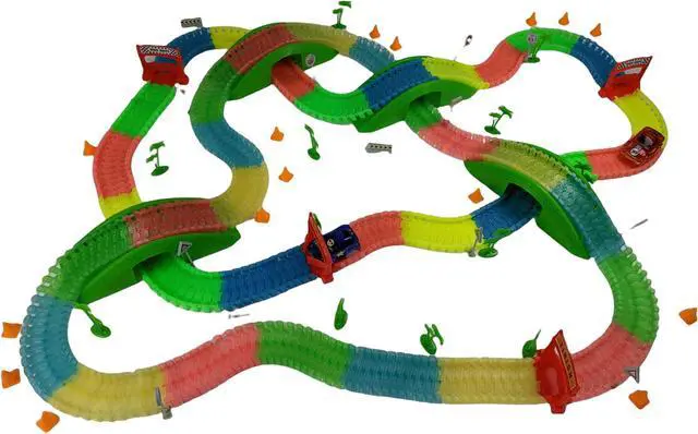 Alt view image 6 of 7 - Magic Tracks Deluxe Kit - 2 Cars