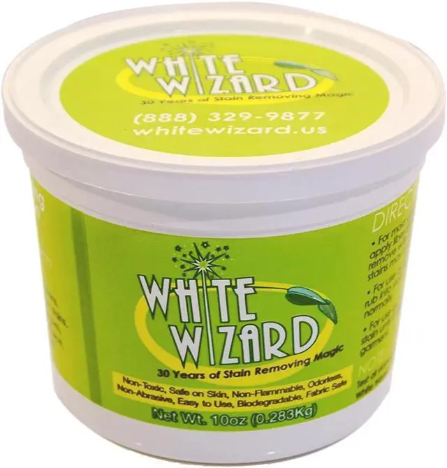 Main image of White Wizard All Purpose Stain Remover - Grease Shoe Polish Oil Stains Without Water 10 Fl. Oz.