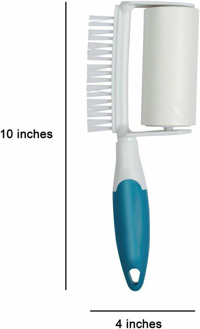 Alt view image 3 of 6 - Reusable Lint Remover - 2-In-1 Pet Hair Sticky Roller With Brush for Clothes