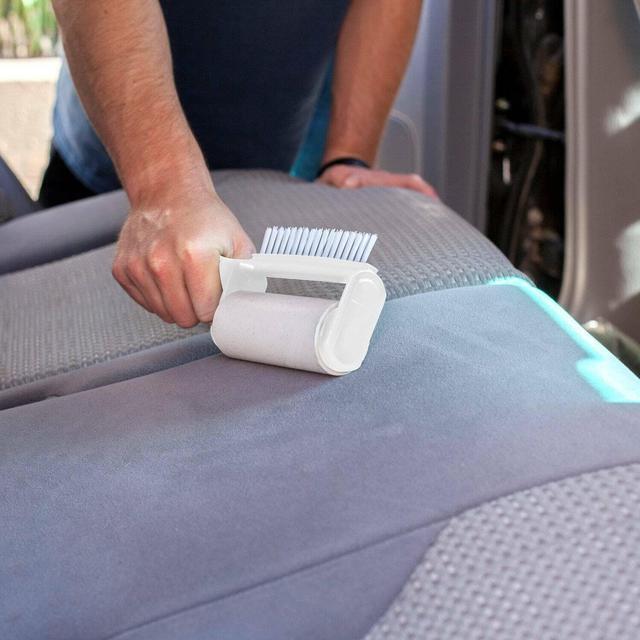 Alt view image 5 of 6 - Reusable Lint Remover - 2-In-1 Pet Hair Sticky Roller With Brush for Clothes