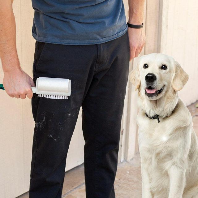 Alt view image 6 of 6 - Reusable Lint Remover - 2-In-1 Pet Hair Sticky Roller With Brush for Clothes