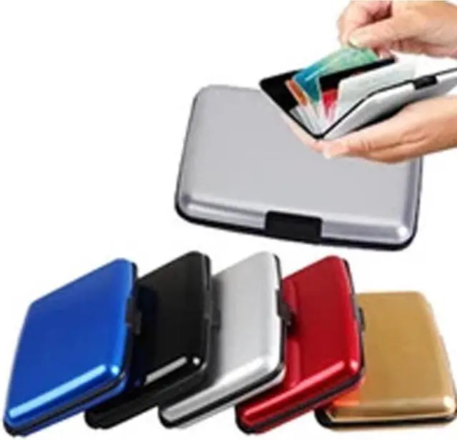 Alt view image 2 of 3 - Security Credit Card Wallet - RFID Protection - Blue