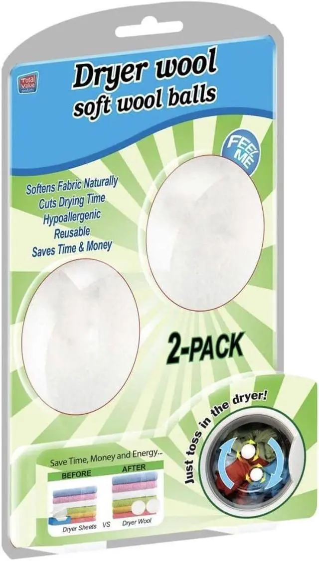 Main image of Dryer Wool - Soft Wool Balls- 2 pack