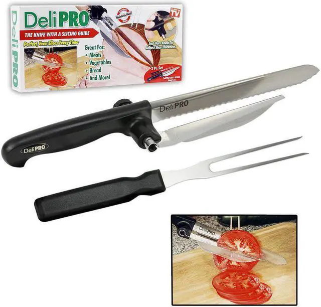 Alt view image 2 of 4 - Deli Pro Knife and Fork with Slicing Guide
