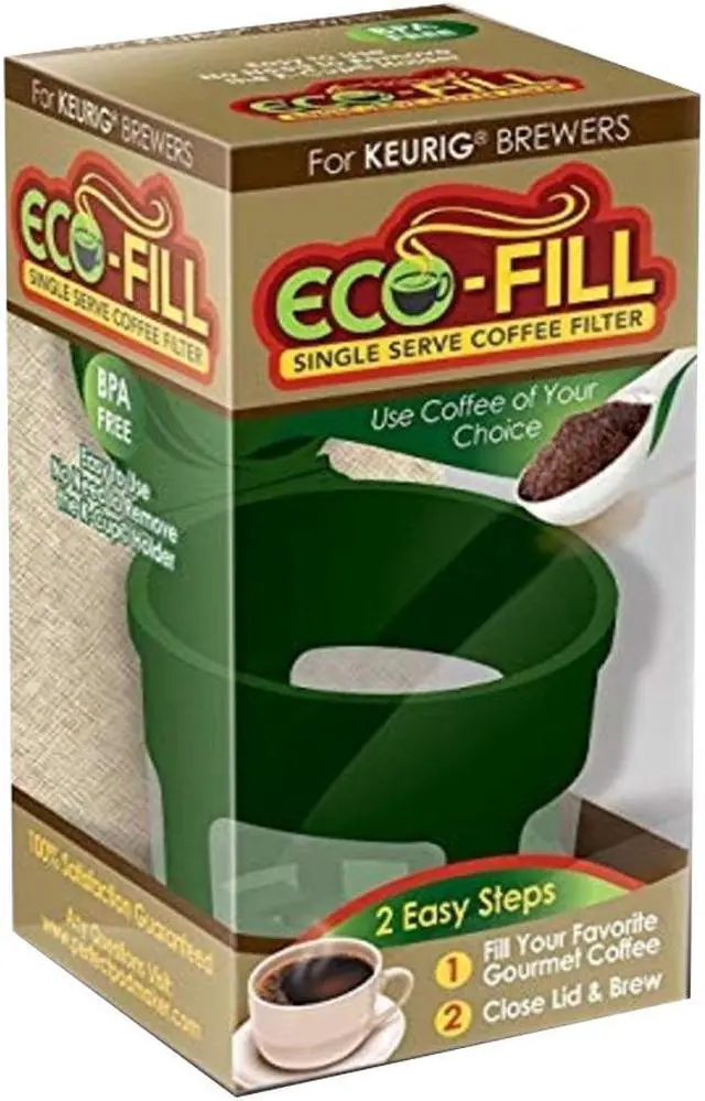 Main image of Eco-Fill Reusable Refillable K-Cup Coffee Filter for Keurig and other K-Cup Brewers