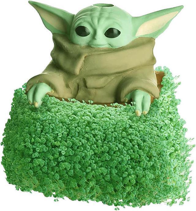 Chia Pet Planter Decorative Indoor Garden Pottery- Baby Yoda