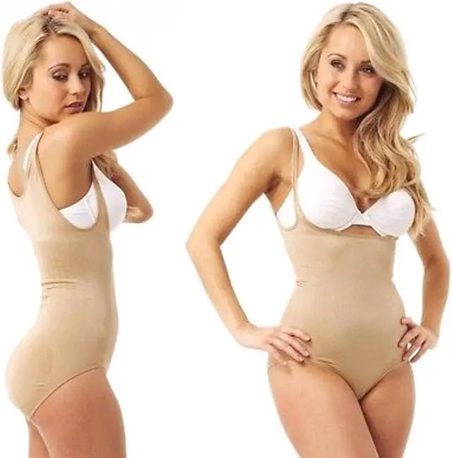 Main image of Belvia Shapewear Slimming Bodysuit (Beige) Small