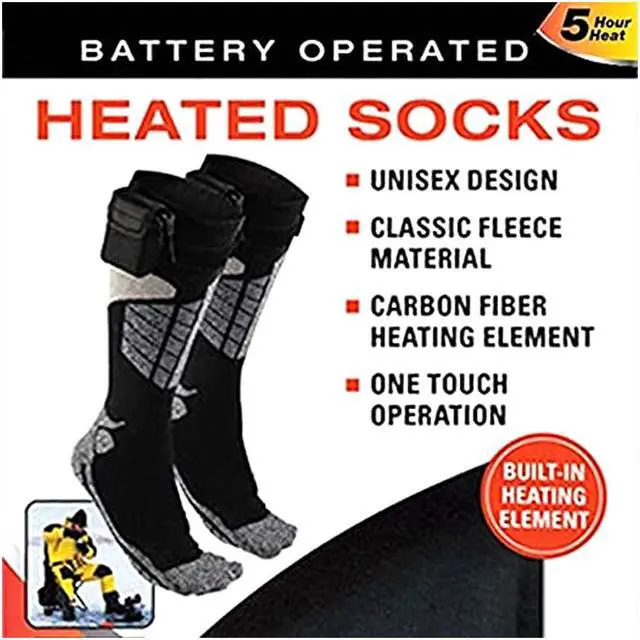 Alt view image 3 of 7 - Ideas In Motion Battery Operated Heated Socks - Small (M 6-9, W 8-10)