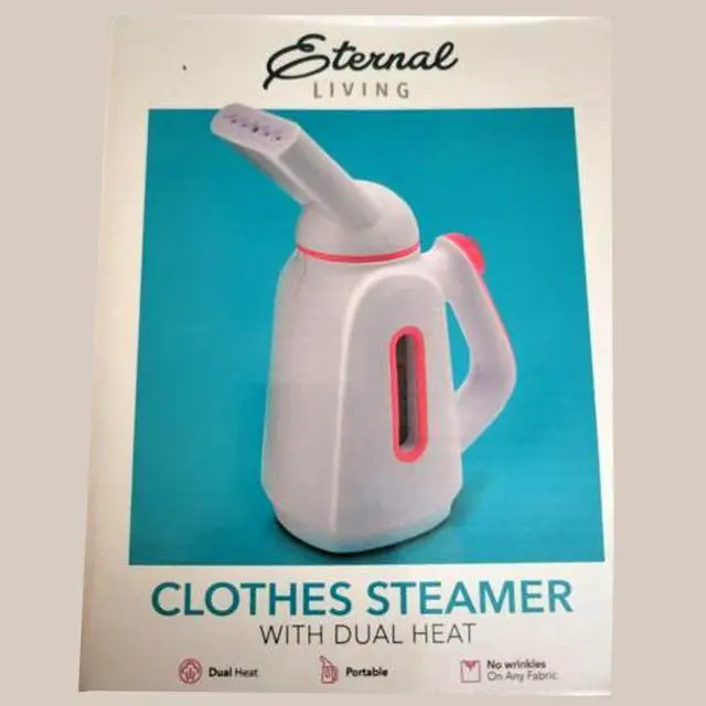 Alt view image 3 of 5 - Dual Heat Multi-Purpose Fabric Steamer (White/Pink)