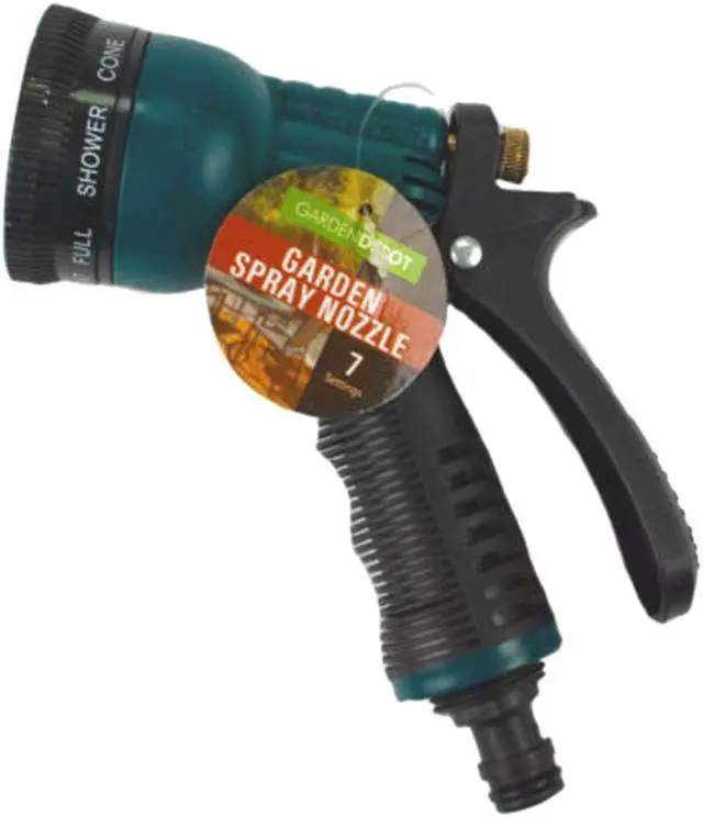 Main image of 8-Pattern Garden Spray Nozzle with Rubberized Grip